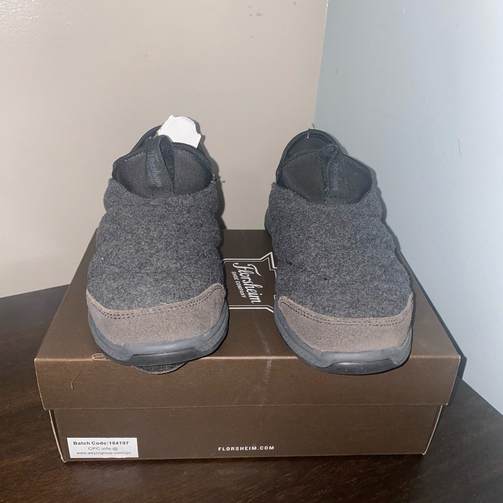 Florsheim Gray and Black Slip-On Shoes
